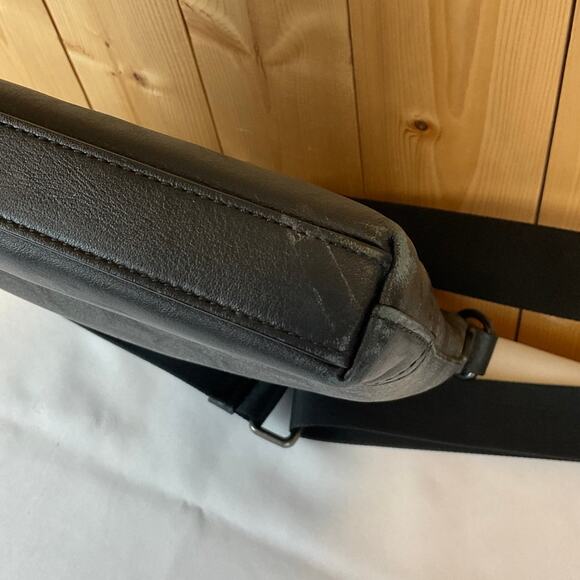 Coach Leather Monogram Crossbody Bag - Black/Gray - Picture 6 of 16